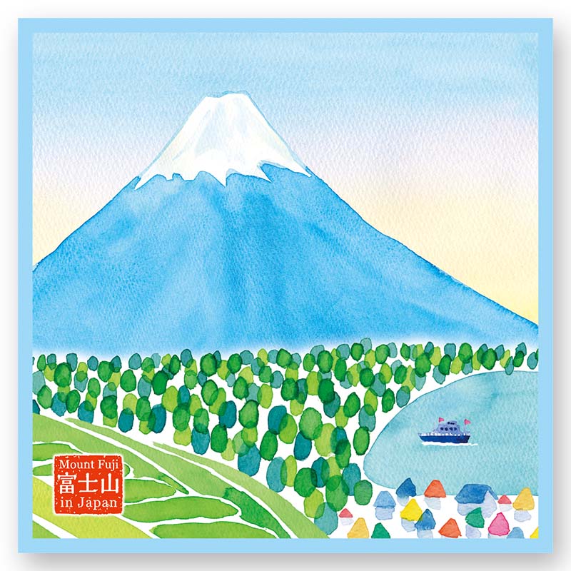 [既成袋]富士山水彩イラスト